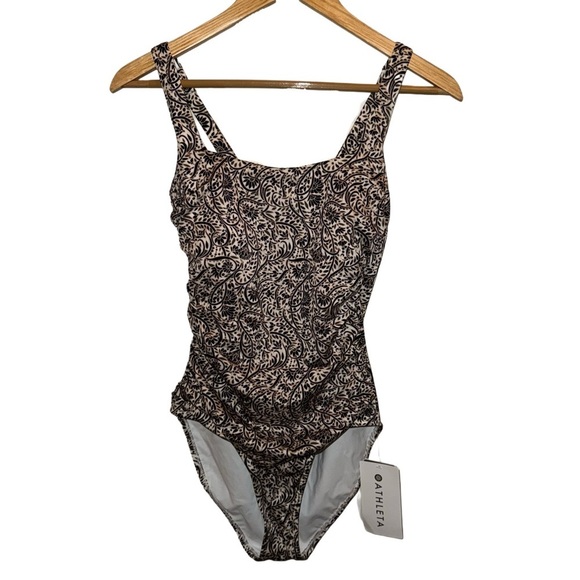 New with Tag Athleta Aqualuxe Batik One Piece Swimsuit Women’s Size Small - Picture 1 of 11